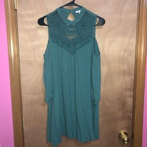 Medium Teal Lace Tunic Dress